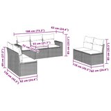 7-dijelni set vrtnih sofa svjetlosivi od poliratana | shoptok.hr