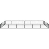  Ograda za pse s 20 panela crna 100 x 50 cm čelik obložen prahom | Eponuda.ba