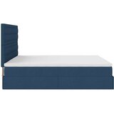 vidaXL Otomanski posteljni okvir z vzmetnico moder 160x200 cm blago, (21653348) | Shoptok.si
