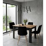  SPLIT stolica - crni baršun / hrastove noge x 3 | shoptok.hr