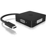 USB-C® adapter [1x USB-C® - 4x DisplayPort\, HDMI®\, DVI\, VGA] IB-DK1104-C, (20428723)