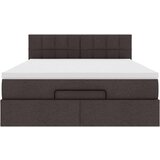  Otomanska postelja z vzmetnico rjav 140x190 cm blago, (22053146) | Shoptok.si