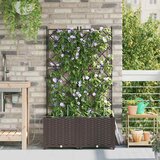  Vrtna saksija 2 pcs Smeđa 80 x 40 x 142 cm Plastika | shoptok.hr