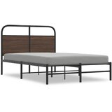 vidaXL Posteljni okvir brez vzmetnice 135x190 cm rjav hrast inž. les, (21611526) | Shoptok.si