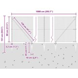 vidaXL varjena žičnata ograja s 13 sidrnimi posti 0.8x10 m pocinkano jeklo | Shoptok.si