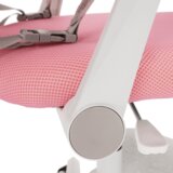 Kondela Prilagodljiv stol z oporo in pasi, roza/bela, ANAIS | Shoptok.si