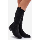 S. BARSKI Knee Boots With Perforated Shaft On Flat Heel S.Barski | Shoptok.si
