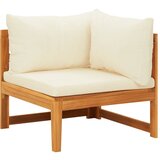 vidaXL Kutna sofa s krem bijelim jastucima masivno bagremovo drvo Cijene