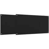 vidaXL Kuhinjska zaščitna obloga 2 kosa črna 80x40 cm kaljeno steklo | Shoptok.si