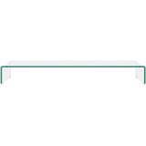 vidaXL Stalak za TV /Monitor Prozirno Staklo 100x30x13 cm | shoptok.hr