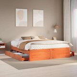 vidaXL Posteljni okvir brez vzmetnice s predali 180x200 cm borovina | Shoptok.si