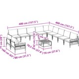  Sjedeća garnitura za vrt 12 pcs Antracitno siva Čelik | shoptok.hr