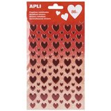 Apli Nalepke metallic rdeča srca 1 set, (20393093) Cene