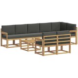  Set vanjskih sofa s jastukom 9 pcs Bijela i antracit Poliester | shoptok.hr
