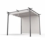 Pantheon Robust, pergola, 3 x 3 m, s bočnim roletama, čelik otporan na vremenske uvjete premazan prahom