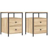  Noćni ormarići 2 kom boja hrasta 44x45x60 cm konstruirano drvo | shoptok.hr
