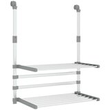 vidaXL Stalak za sušenje za balkon 54 x 25 x 42 cm aluminijski | shoptok.hr