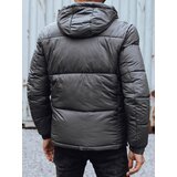 DStreet Kurtka męska zimowa z odpinanym kapturem szara | Shoptok.si