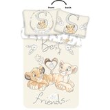 Jerry Fabrics Svijetlo žuta pamučna dječja posteljina za dječji krevetić 100x135 cm Lion King "Best Friends" – Cijene