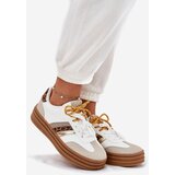 Boto Womens Platform Sneakers With Double Lacing Leopard Print White Niteria | shoptok.hr