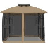  Sjenica s dvostrukim krovom i zidovima 2,94x2,94 m čelična | shoptok.hr