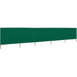  Vjetrobran s 5 panela od tkanine 600 x 120 cm zeleni | shoptok.hr