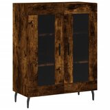  Visoka komoda dimljeni hrast 69,5x34x180 cm konstruiranog drva | shoptok.hr