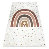 BAMBINO 46960 pralna preproga Mavrica, pike za otroke protizdrsna - belo / rjava 120x170 cm, (5000174740)