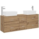  Set ormarića za kupaonicu 3 kom. Hrast artisan Smeđa 53 x 34,5 x 63 cm | Shoptok.si