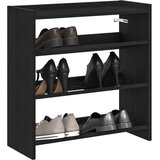 vidaXL Regal za čevlje črn 60x25x62 cm inženirski les Cene