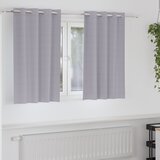 vidaXL Zavese z zavesami 2 pcs Metalno siva 140 x 140 cm Poliester | Shoptok.si