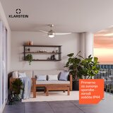Klarstein El Paso stropni ventilator z lučjo | 132 cm | 35 W | Tiho delovanje | Les | Shoptok.si