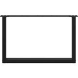 vidaXL Noge stolića za kavu U-oblika 2 kom crne 60x(42-43) cm čelik | shoptok.hr