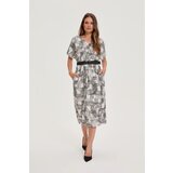 Marisse Viscose And Linen White Dress Cene
