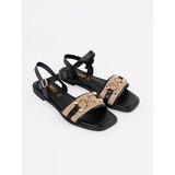 GOODIN Black sandals with leather insole | Shoptok.si