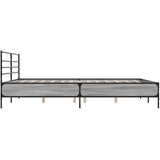  Okvir za krevet boja hrasta 200x200cm konstruirano drvo i metal Siva 200 x 200 cm | shoptok.hr