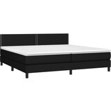  Box spring postelja z vzmetnico črn 200x200 cm blago, (20723837) | Shoptok.si