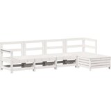  5-dijelni set vrtnih sofa bijeli od masivne borovine | shoptok.hr
