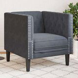 Chesterfield sofa stolica Tamno siva 71 x 74.5 x 70.5 cm Baršun | shoptok.hr