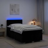  s box springom, madracem i LED-om Crna 120 x 190 cm | shoptok.hr