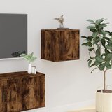 The Living Store Stenska TV omarica dimljen hrast 40x34,5x40 cm - Stenska TV Omarica, (21376722) Cene
