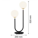  Argon 7072 - Stolna lampa FERRONE 2xE14/7W/230V crna/bela/zlatna | Eponuda.com