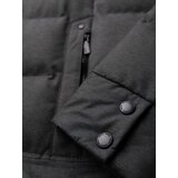 Ombre Men's long quilted jacket with hood - grey | Shoptok.si
