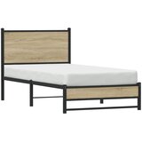  Metalni okvir kreveta bez madraca boja hrasta sonome 75x190 cm | shoptok.hr