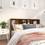  Uzglavlje s ormarićem boja dimljenog hrasta 180 x 19 x 103,5 cm | shoptok.hr