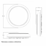 led plafonjera CDLED24 24/20/16W 3000/4000/6500K IP65 crna