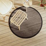 vidaXL Vanjski tepih smeđi Ø 120 cm PP | shoptok.hr
