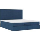 vidaXL Otomanski krevet s madracem i LED plavi 160x200cm tkanine | shoptok.hr