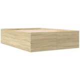  Okvir za krevet boja hrasta 135x190 cm od konstruiranog drva | shoptok.hr