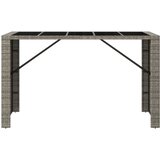  Barski stol sa staklenom pločom sivi 185x80x110 cm poliratan | shoptok.hr